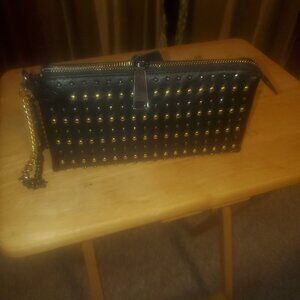 Rebecca Minkoff Cuff Me Up Studded Black Clutch  Rt @148